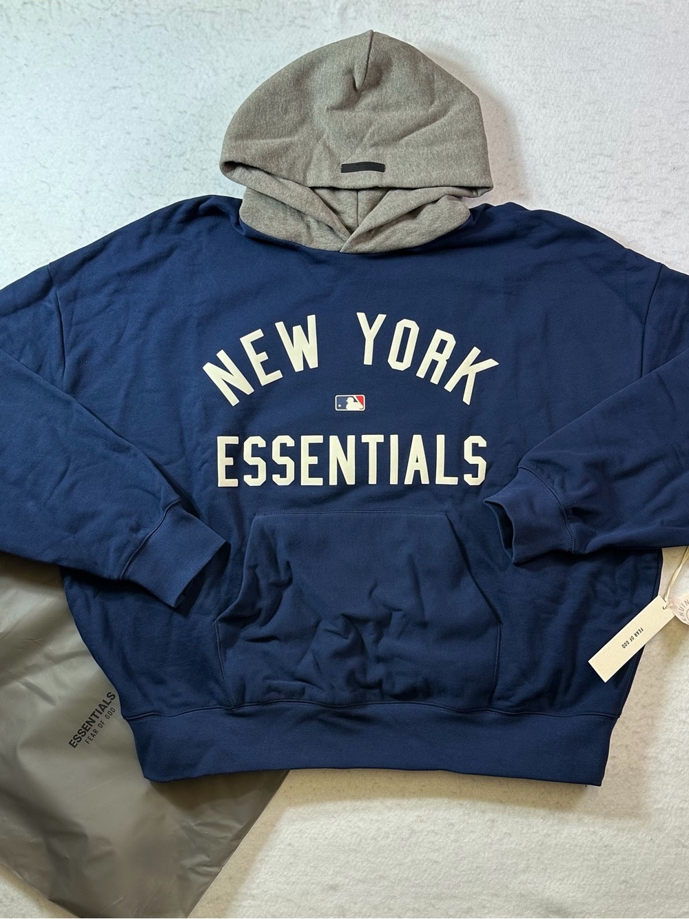 FW25 Fear of God ESSENTIALS New York Yankees MLB Sport Hoodie Sweatshirt 2XL